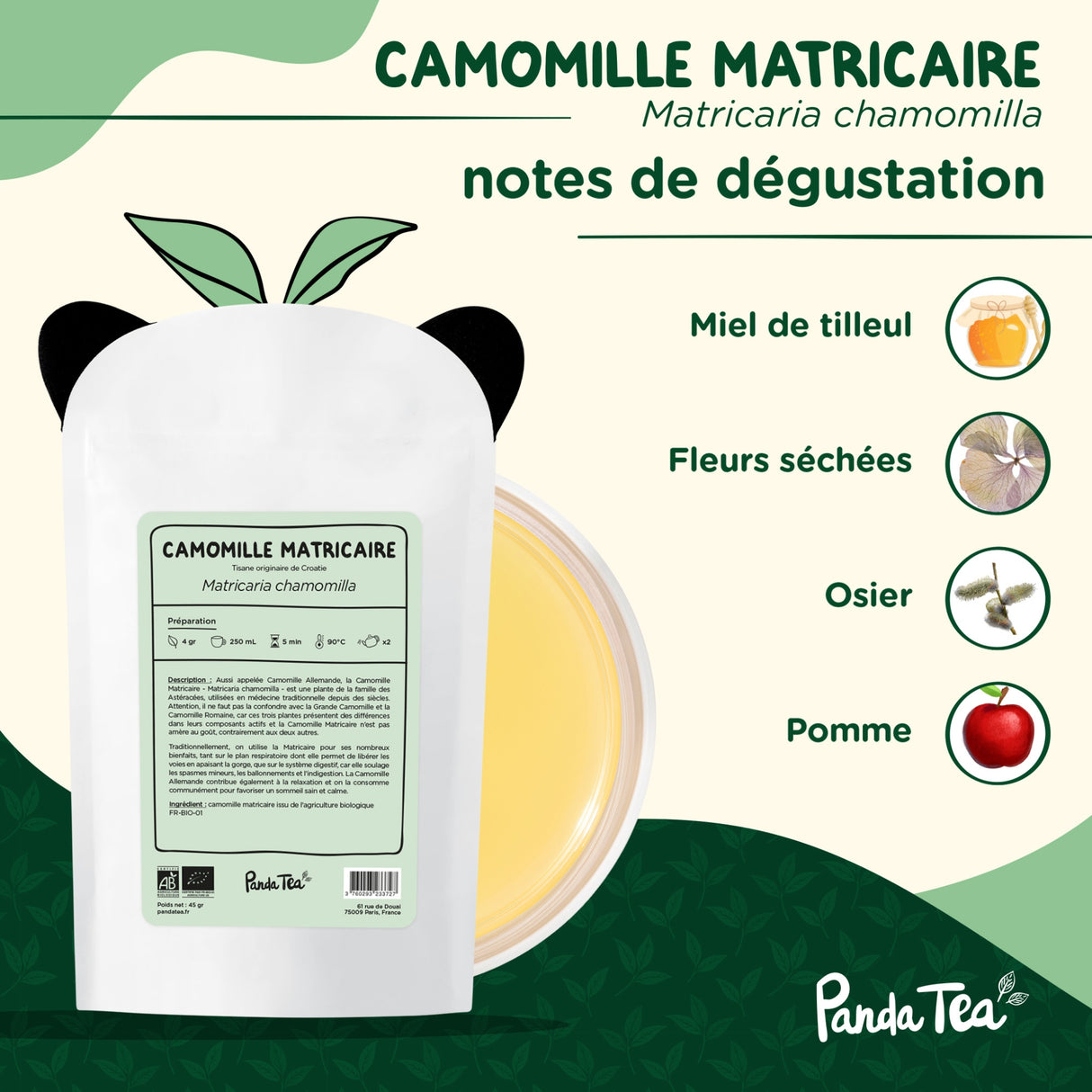 Camomille Matricaire Séchée Bio