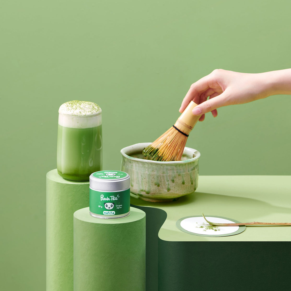 Fouet à Matcha en Bambou