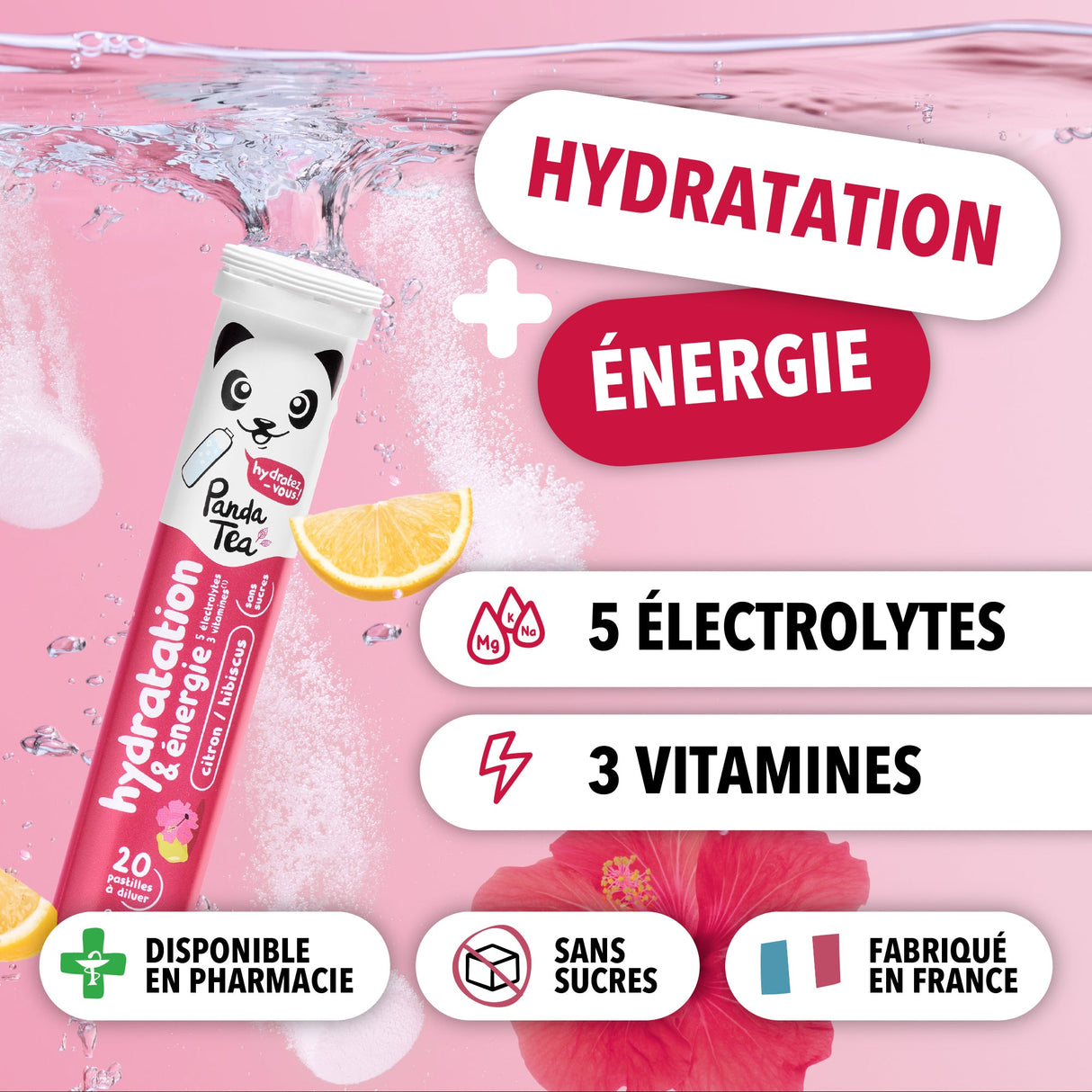 Pastilles Hydratation & Énergie - Hibiscus-Citron