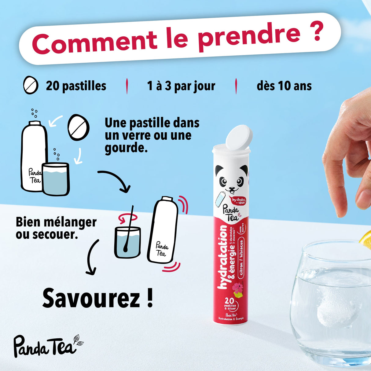 Pastilles Hydratation & Énergie - Hibiscus-Citron