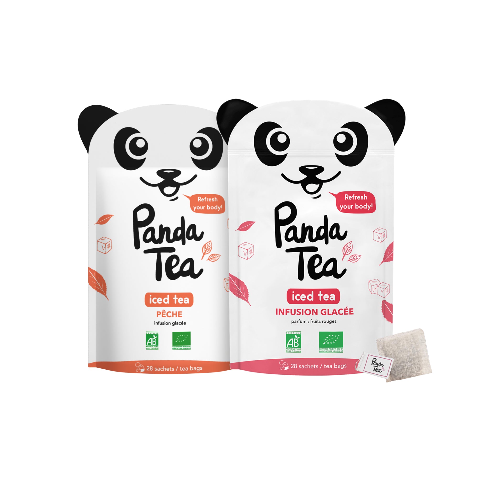 Duo Iced Tea Detox - Peche & Fruits Rouges - Panda tea – Panda Tea