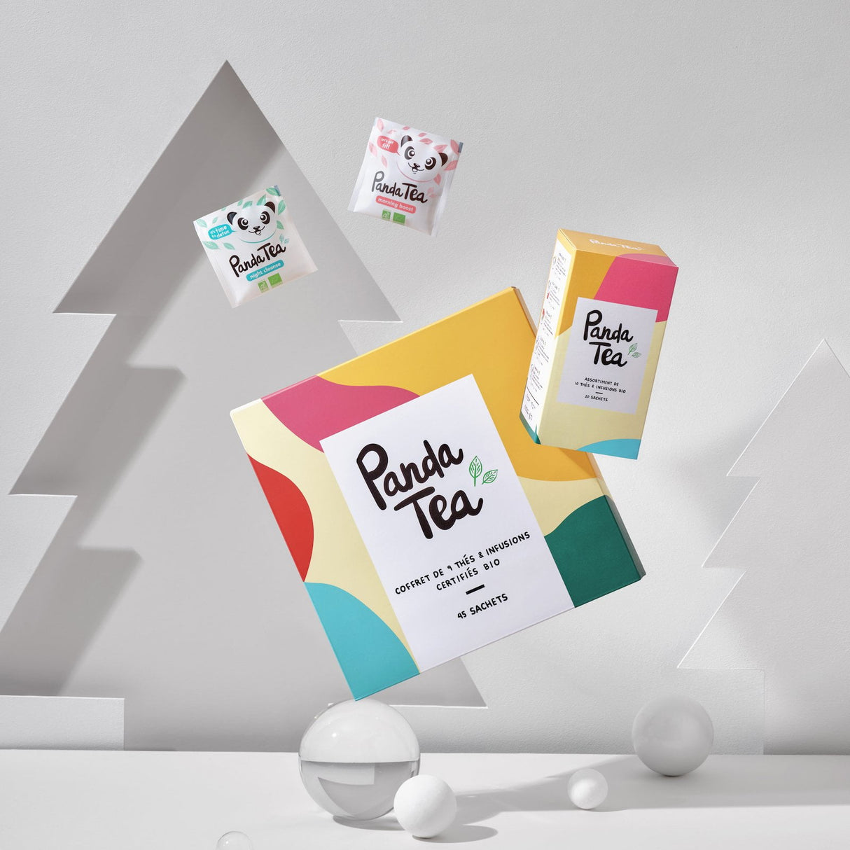 Panda Tea Coffret Sélection Thé Glacé et Infusion Glacée, 4 mélanges  réunies dans 1 coffret, 20 sachets, Assortiment Découverte, Idée cadeau  Fête des Grand-Mères et Mères