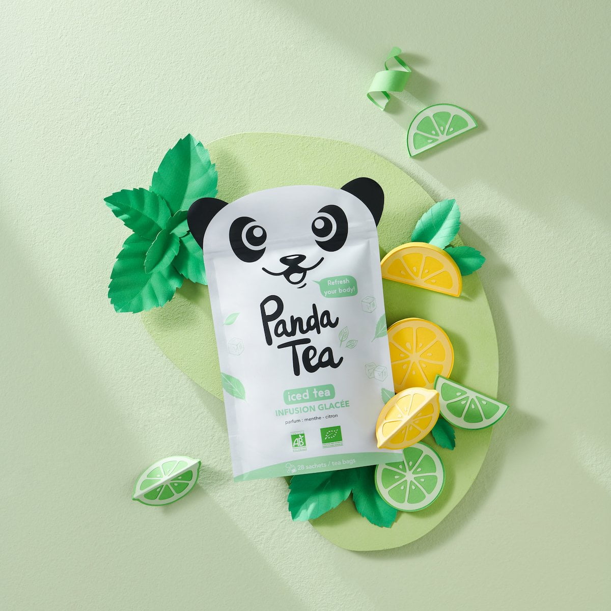 Panda Tea - Ice Tea Detox, Thé Glacé, Infusion à Froid - Saveur Pêche,  Hibiscus, Vanille - Certifié Biologique - 28 Sachets Coton - Idée Cadeau  Femme Homme Anniversaire : : Epicerie