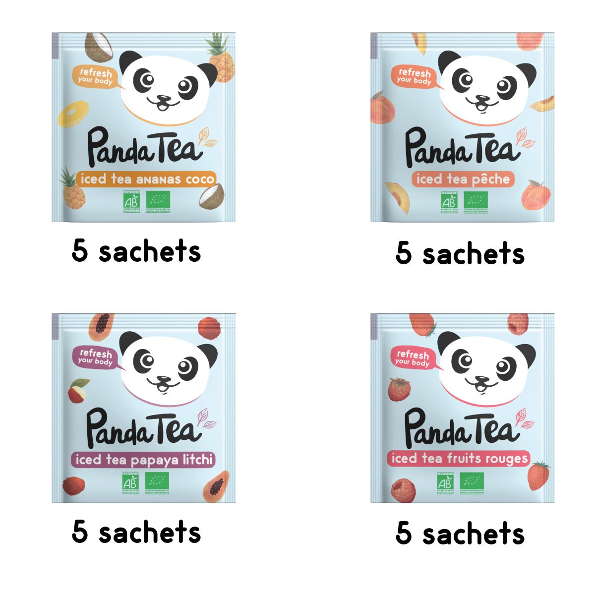 Panda tea coffret thés et infusions 45 sachets