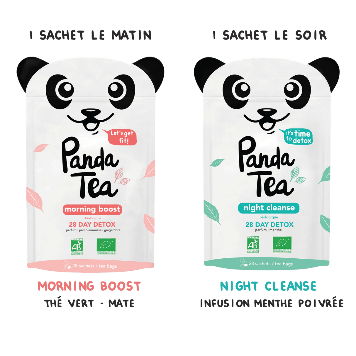 Panda Tea - Thé et Infusion Detox Cure Minceur Bio - 56 Sachets