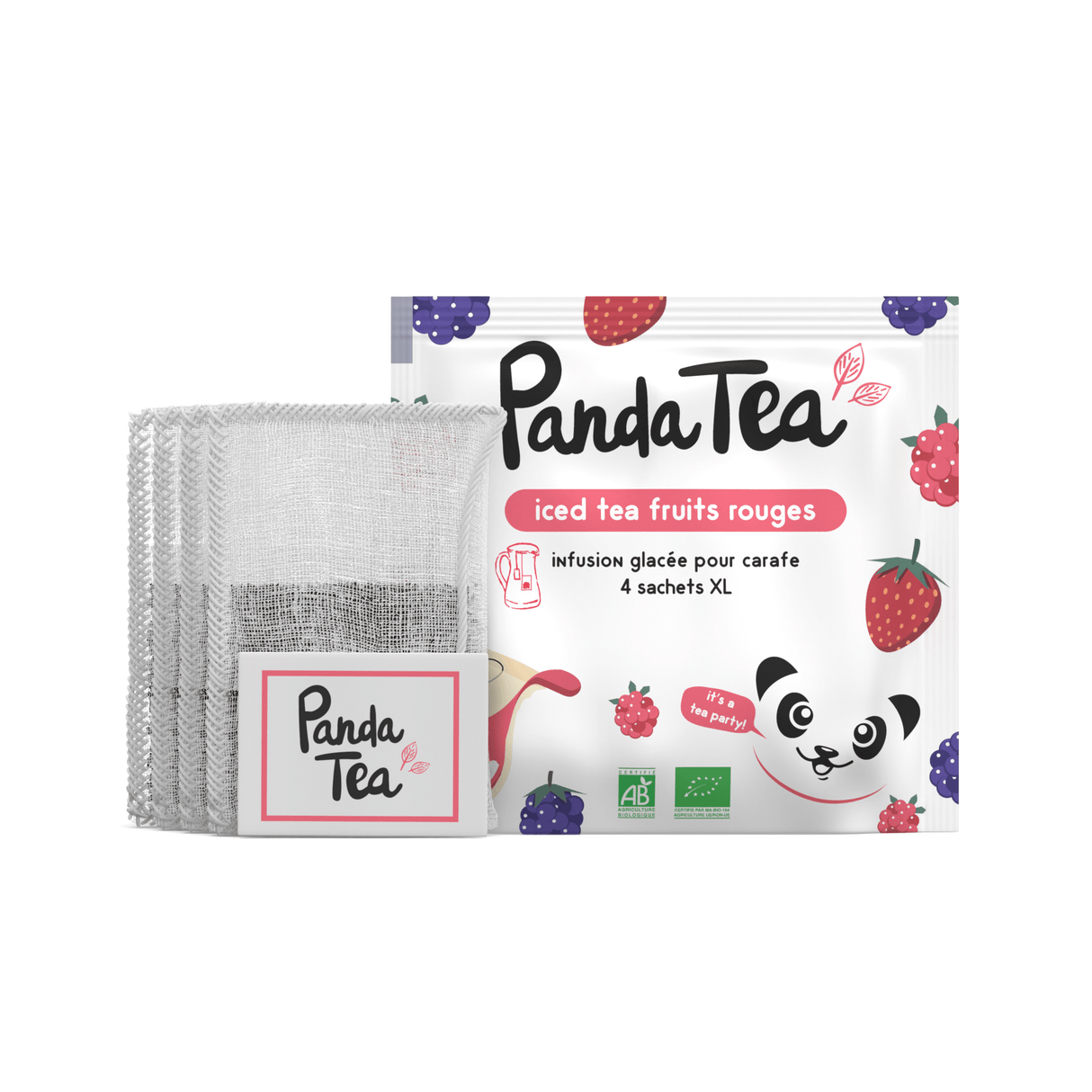 Thé Glacé pêche sans théine - Sachets XL Carafe - Panda Tea