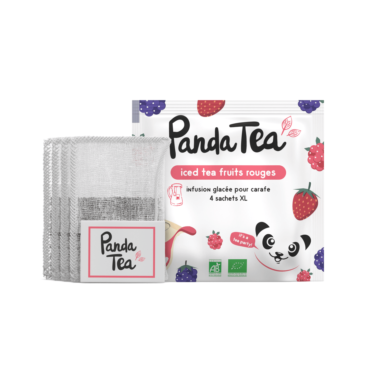 Thé Glacé pêche sans théine - Sachets XL Carafe - Panda Tea