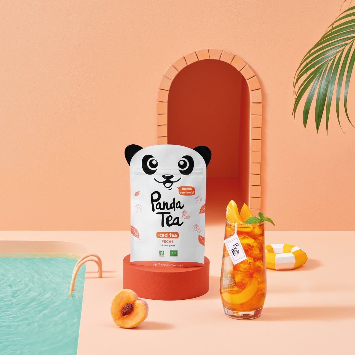 Panda Tea - Ice Tea Detox, Thé Glacé, Infusion à Froid - Saveur Pêche,  Hibiscus, Vanille - Certifié Biologique - 28 Sachets Coton - Idée Cadeau  Femme Homme Anniversaire : : Epicerie