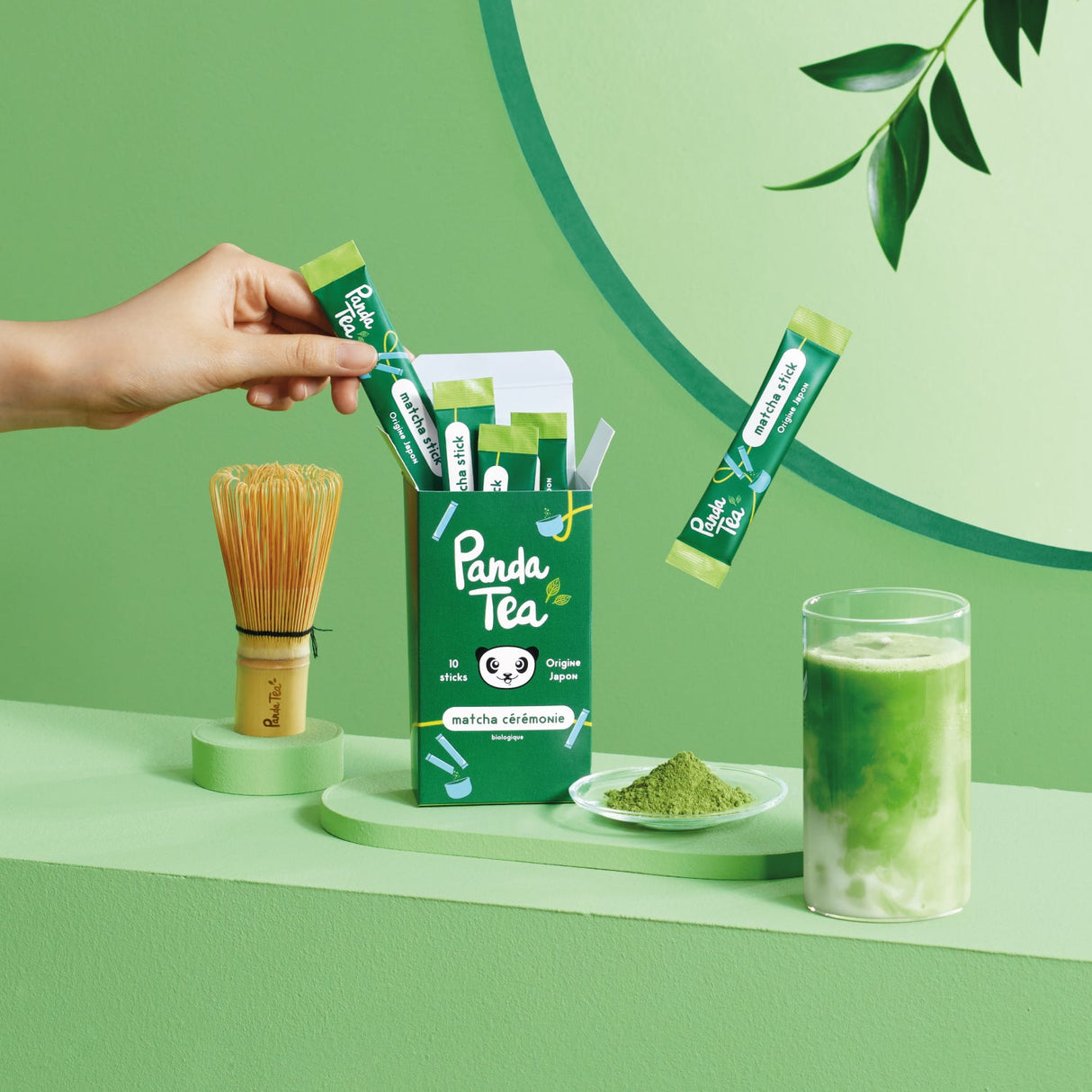 Thé Matcha Cérémonie Bio Stick - Thé vert matcha 10 sticks - Panda Tea