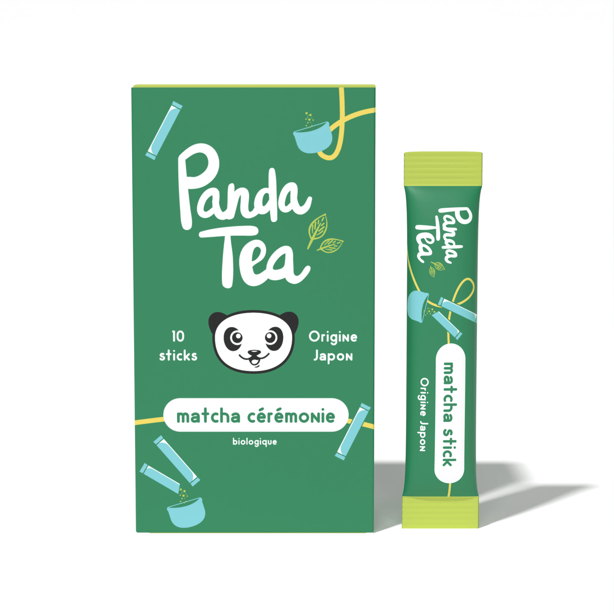 Thé Matcha Cérémonie Bio Stick - Thé vert matcha 10 sticks - Panda Tea