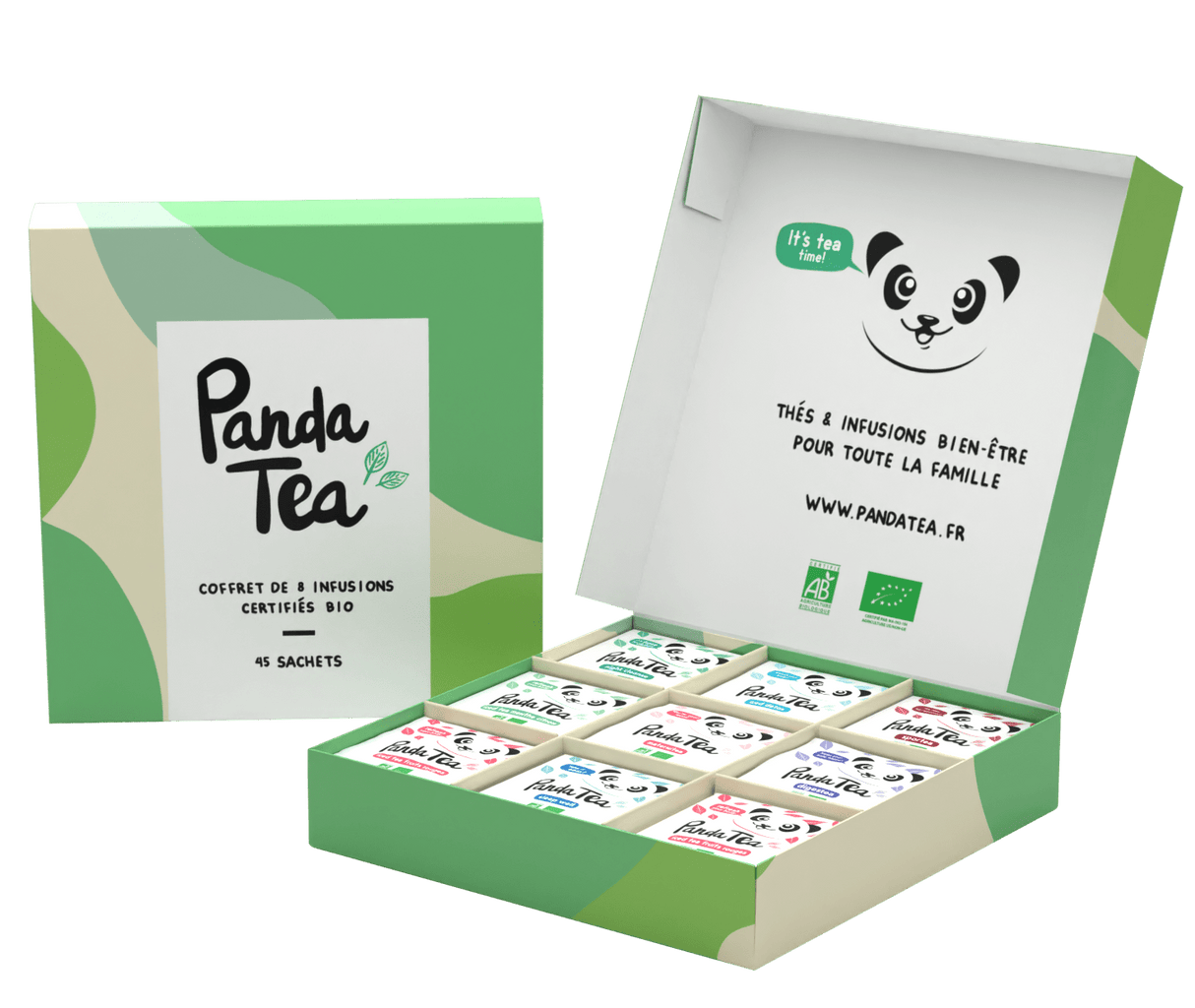 Coffret Famille Infusions - Coffret de tisanes à offrir - Panda Tea