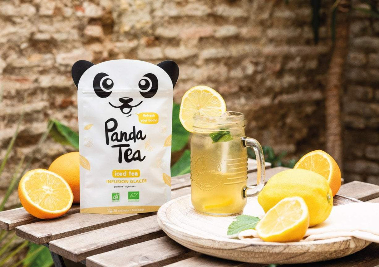Panda Tea - Iced detox - Thé & infusions detox glacé certifié bio - 28  sachets : : Epicerie