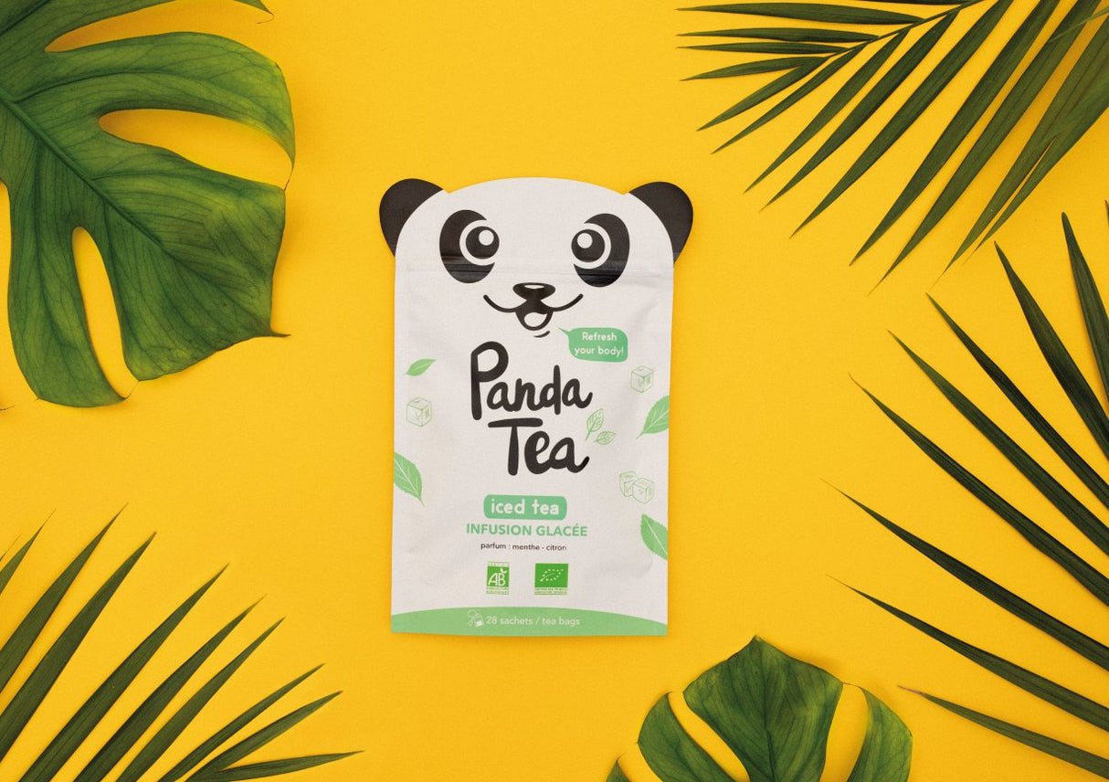 Iced tea détox menthe citron Panda Tea - thé glacé bio