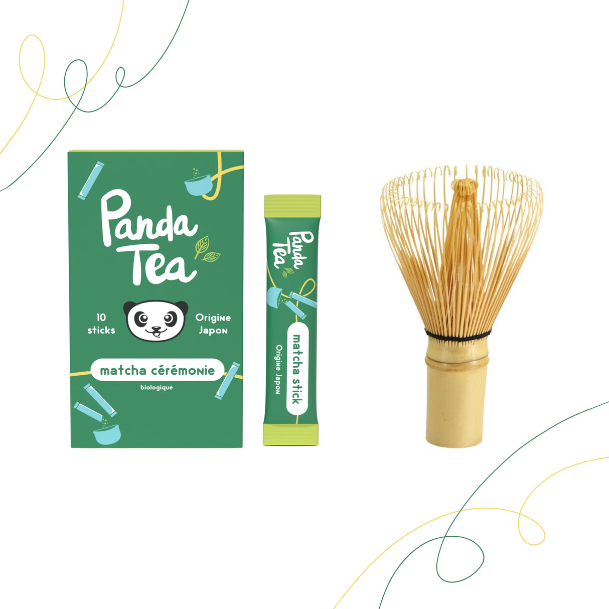 Coffret Thé Matcha Cérémonie Bio Stick et son Fouet- Thé vert